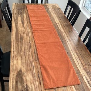 Orange Corduroy Table Runner